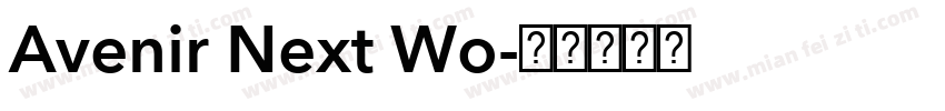 Avenir Next Wo字体转换